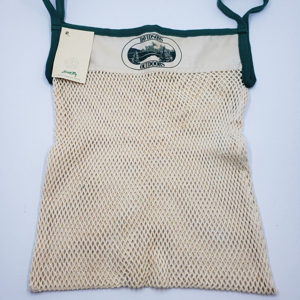 VTG Earth Ray Davidsons Outdoors Farmers Market Tote Bag Mesh Knit Net Small NWT